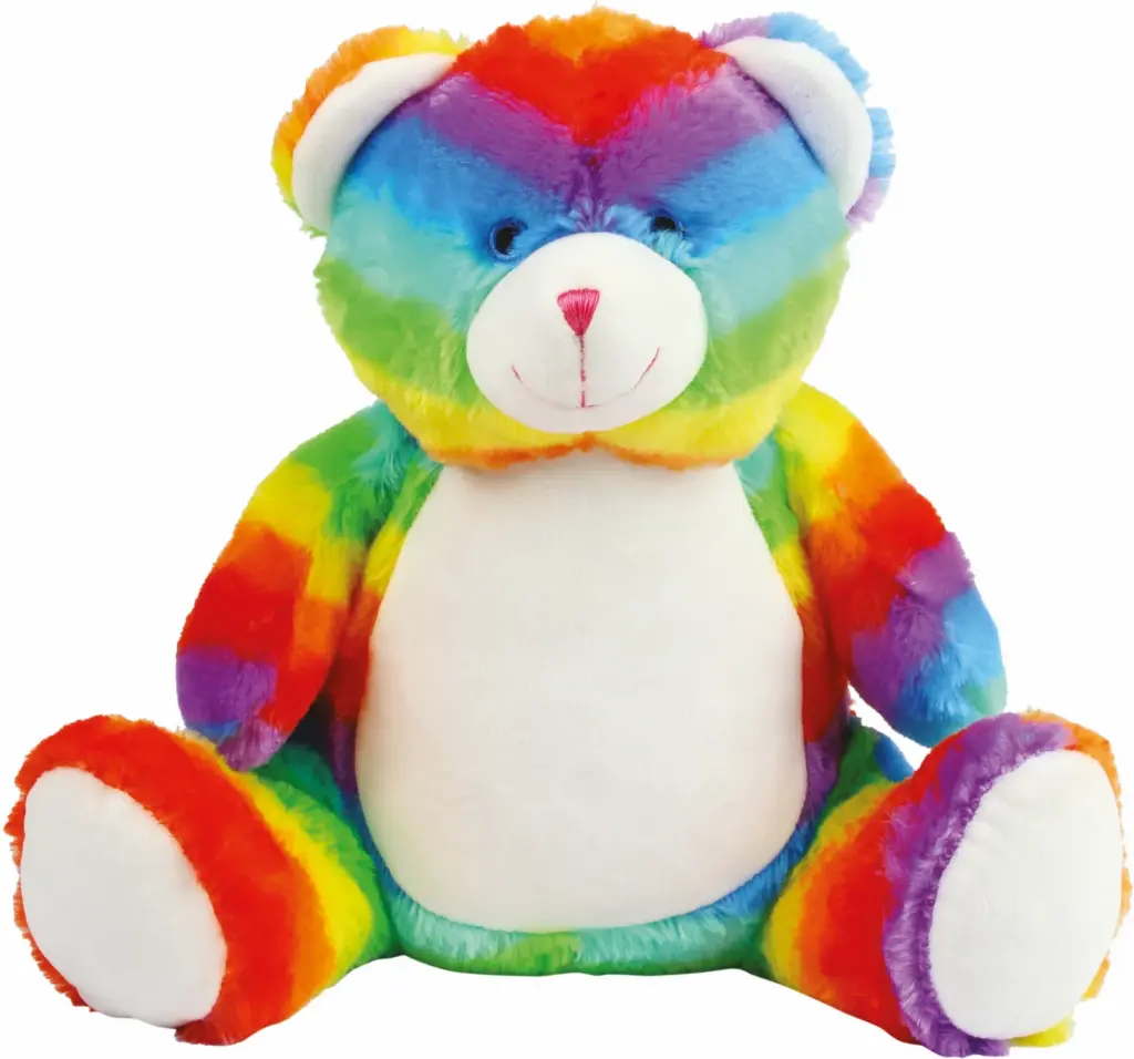 PS_MM555_MULTI - Hidalgo-werbeartikel Regenboogbeer met rits, multi — productfoto 5