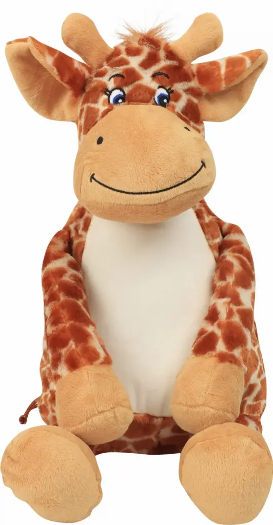 PS_MM564_BROWN - Hidalgo Plüschgiraffe MM564 Reißverschluss Bedrucken Weich One-size — Produktfoto 3