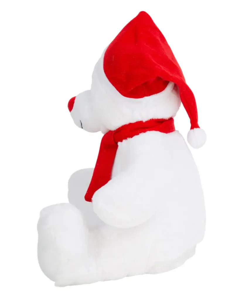 Kerstbeer met rits, white / red — productfoto 3