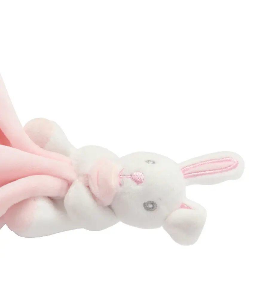 PS_MM700_PINKRABBIT - Hidalgo-werbeartikel Plat knuffeldoekje konijn/beer, pink rabbit — productfoto 6