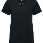 Stretch tuniek met korte mouwen voor dames, black — productfoto 3
