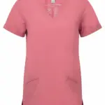 Stretch tuniek met korte mouwen voor dames, calm pink — productfoto 4