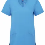 Stretch tuniek met korte mouwen voor dames, ceil blue — productfoto 10