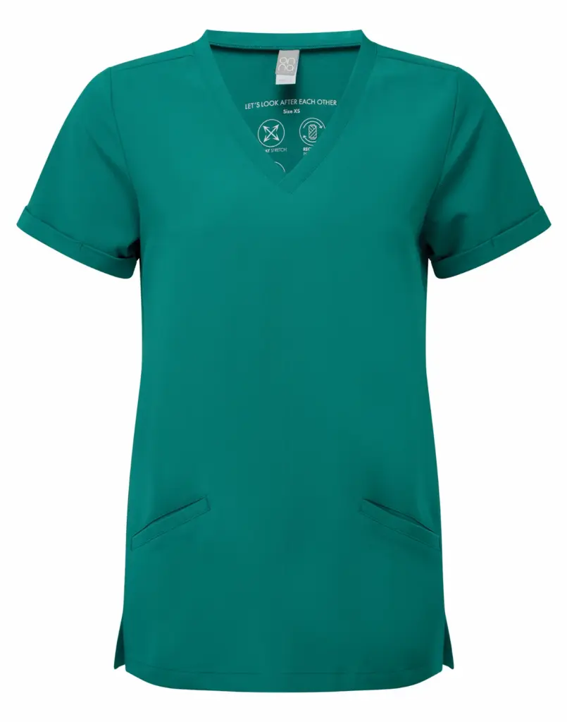 Stretch tuniek met korte mouwen voor dames, clean green — productfoto 6