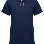 Stretch tuniek met korte mouwen voor dames, navy — productfoto 8