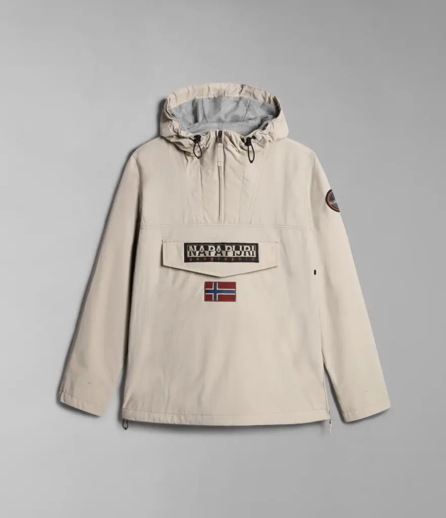 Windbreaker met capuchon RAINFOREST, humus beige — productfoto 3
