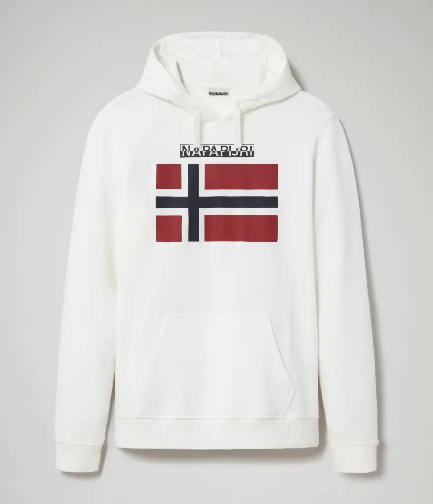Bellyn H sweater met capuchon, bright white