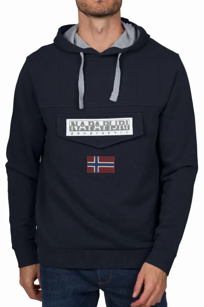 Burgee SUM 3 sweater met capuchon, blu marine — productfoto 2