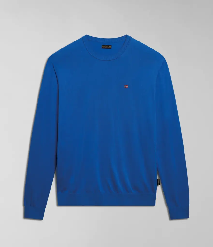 Decatur trui met ronde hals, blue lapis