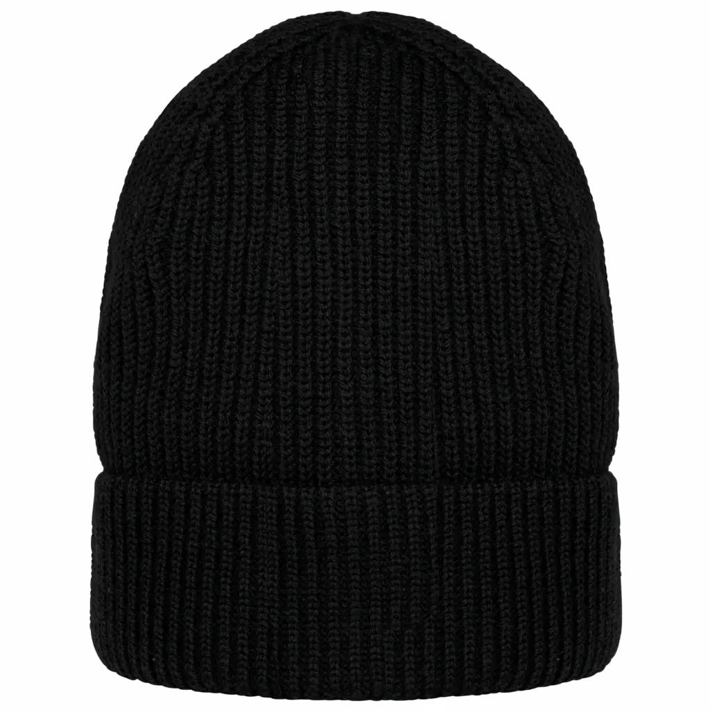 Ecologische uniseks muts van merinoswol, black — productfoto 2
