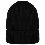 Ecologische uniseks muts van merinoswol, black — productfoto 2