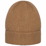 Ecologische uniseks muts van merinoswol, dark camel — productfoto 4