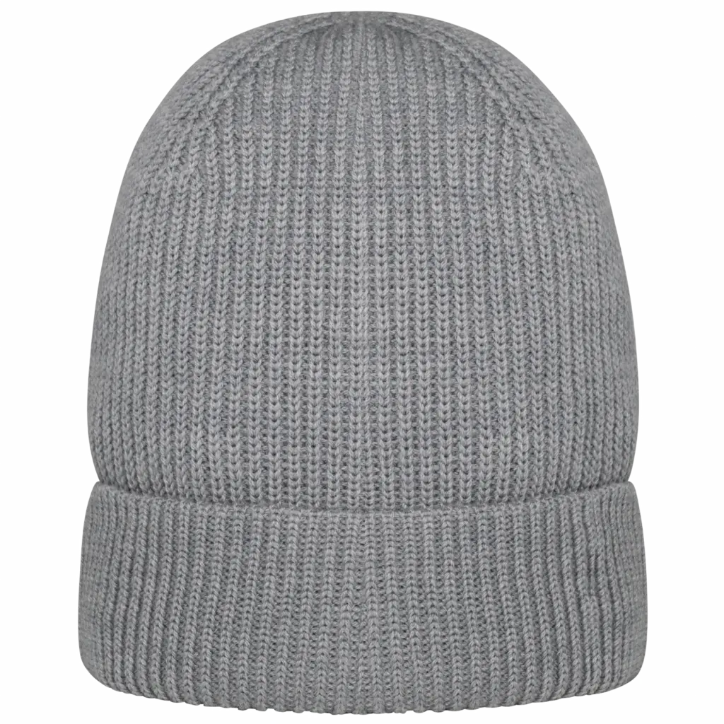 Ecologische uniseks muts van merinoswol, moon grey heather — productfoto 5