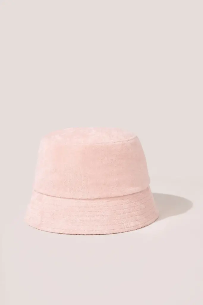 Ecologische uniseks bucket hat in badstof — productfoto 4