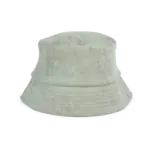 Ecologische uniseks bucket hat in badstof, almond green — productfoto 6