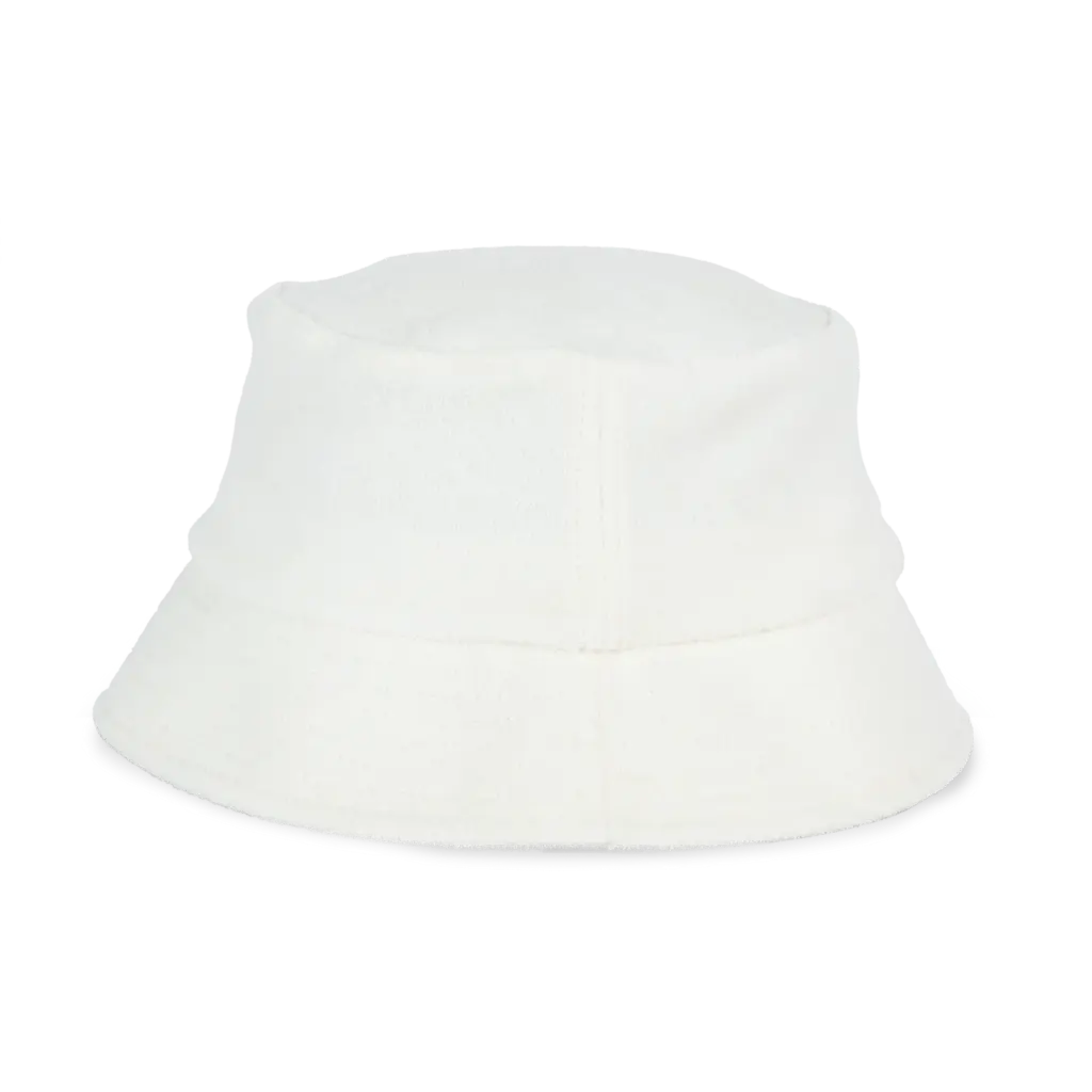 Ecologische uniseks bucket hat in badstof, ivory — productfoto 6