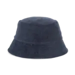 Ecologische uniseks bucket hat in badstof, navy blue — productfoto 7