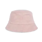 Ecologische uniseks bucket hat in badstof, petal rose — productfoto 8