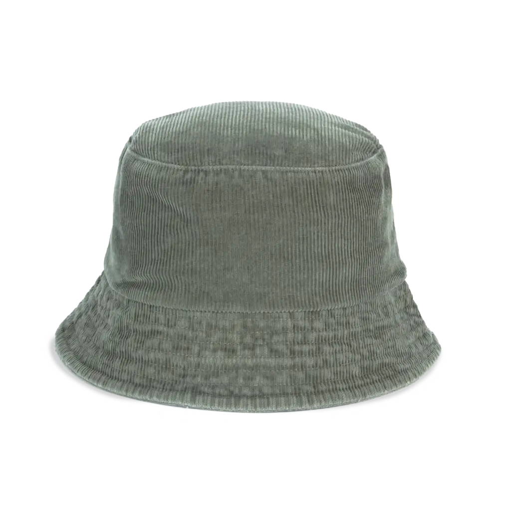Ecologische uniseks ribfluwelen hoed, organic khaki — productfoto 9