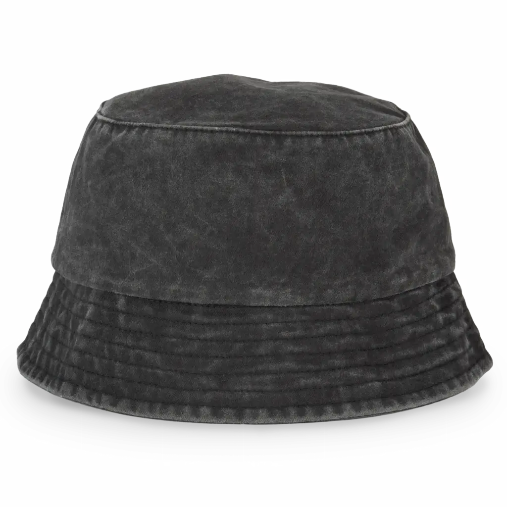 PS_NS020_WASHEDBLACK - Hidalgo Ecologische verwassen uniseks bob, washed black — productfoto 8