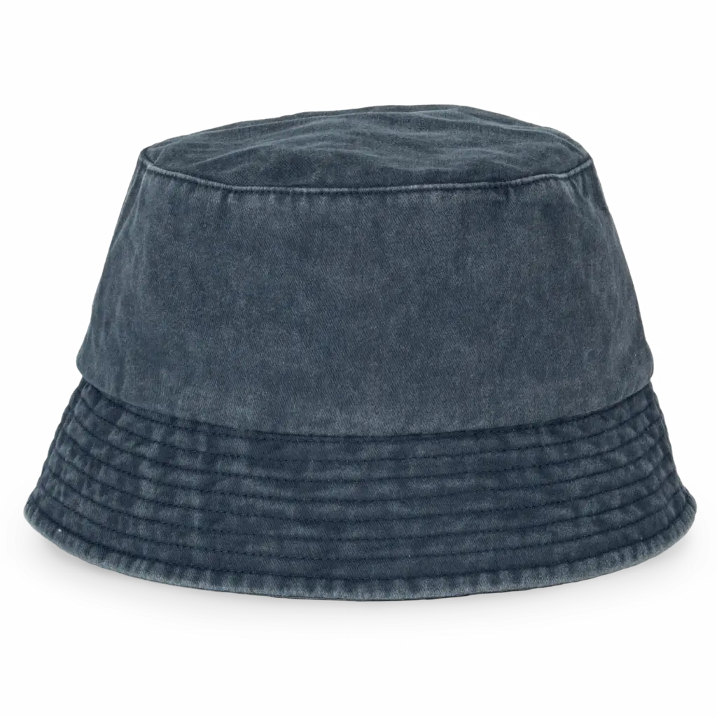 PS_NS020_WASHEDNAVYBLUE - Hidalgo Ecologische verwassen uniseks bob, washed navy blue — productfoto 12