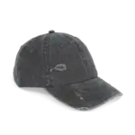 Ecologische uniseks pet met verwassen look, washed black — productfoto 5