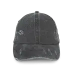Ecologische uniseks pet met verwassen look, washed black — productfoto 6