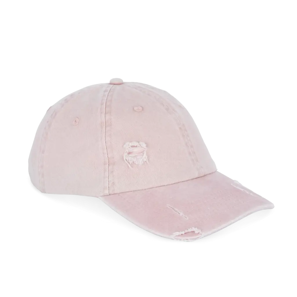 Ecologische uniseks pet met verwassen look, washed petal rose — productfoto 6