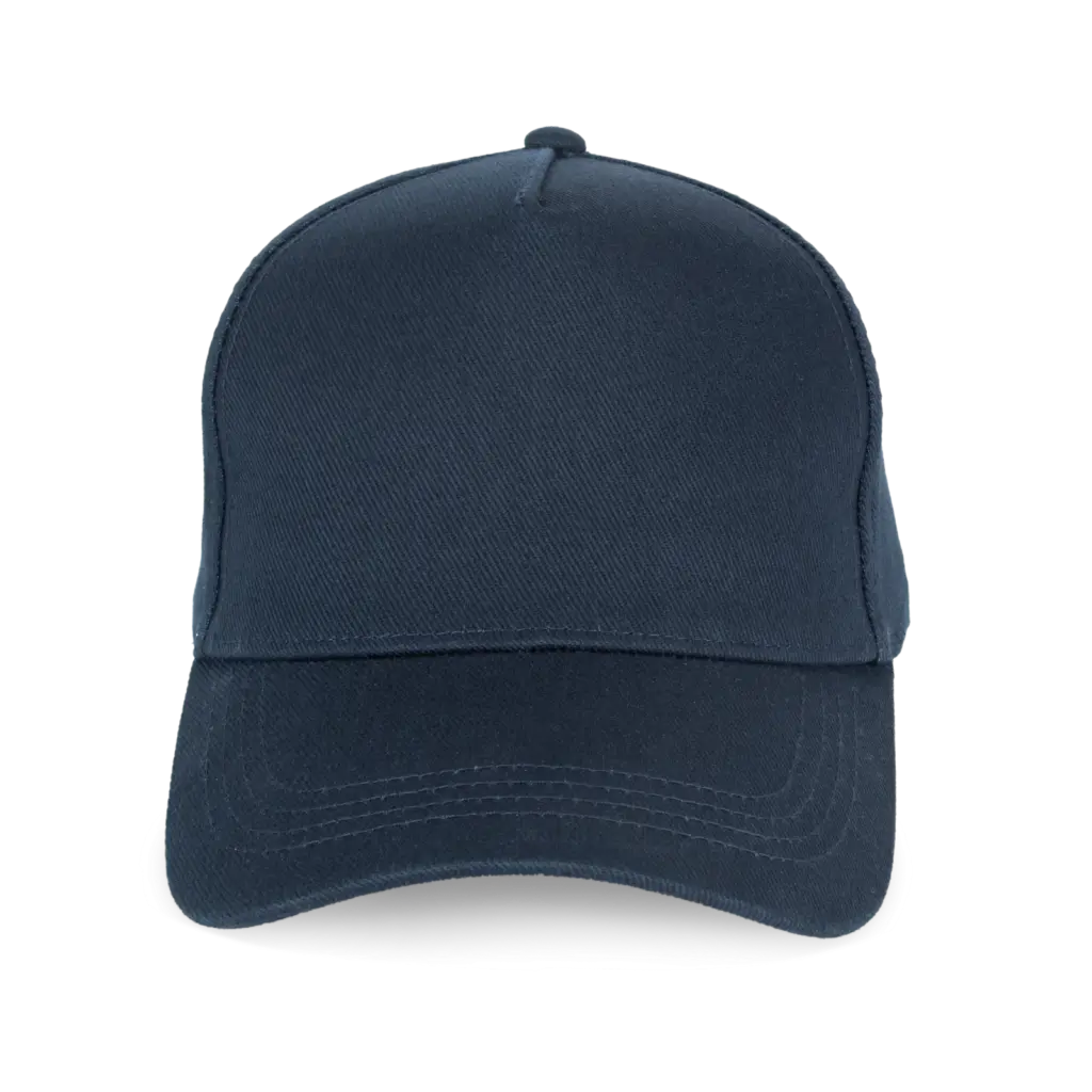 Ecologische uniseks pet met 5 panelen, navy blue — productfoto 9