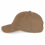 Ecologische verwassen pet uniseks, washed dark camel — productfoto 10