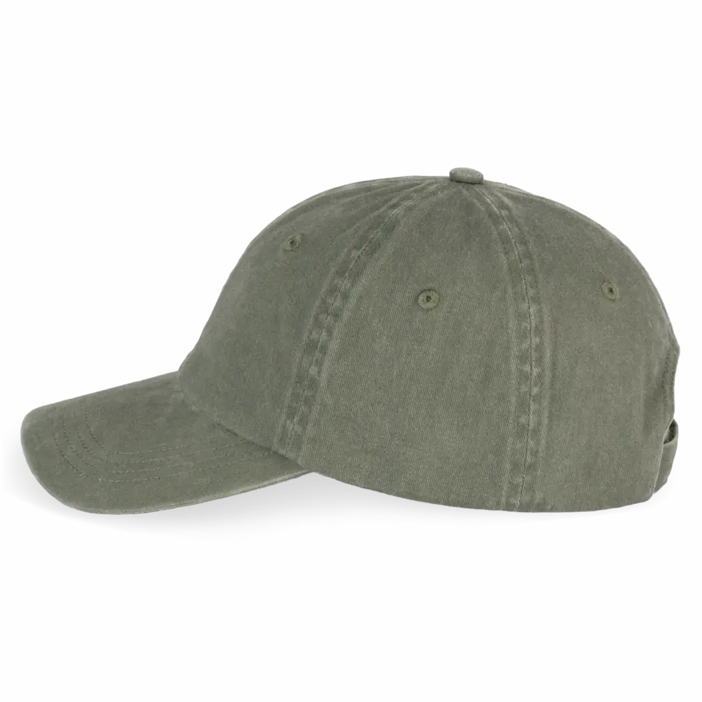 Ecologische verwassen pet uniseks, washed organic khaki — productfoto 13
