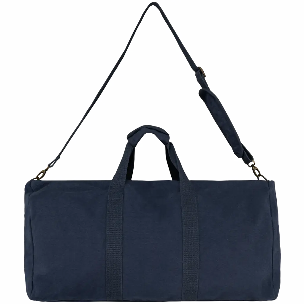 PS_NS102_WASHEDNAVYBLUE - Katoenendraagtassen Ecologische vintage reistas, washed navy blue — productfoto 5