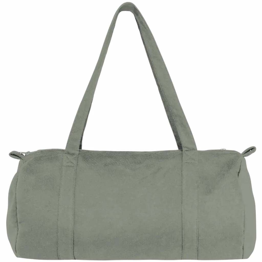 Duffeltas van fleece, almond green — productfoto 6