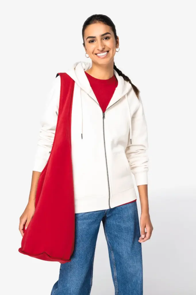 NS107-2_2023 - Katoenendraagtassen Schoudertas van fleece — productfoto 3