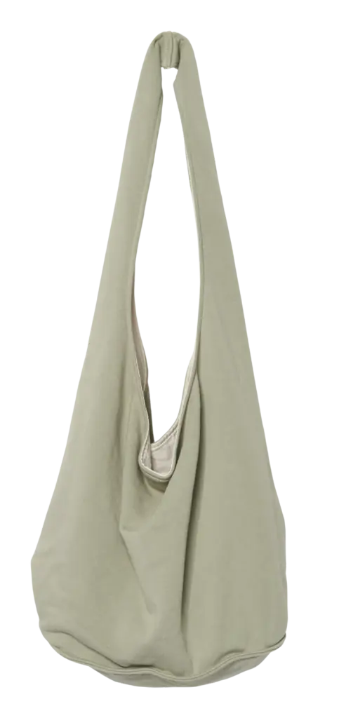 PS_NS107_ALMONDGREEN - Katoenendraagtassen Schoudertas van fleece, almond green — productfoto 5