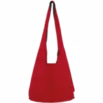 PS_NS107_HIBISCUSRED - Katoenendraagtassen Schoudertas van fleece, hibiscus red — productfoto 7
