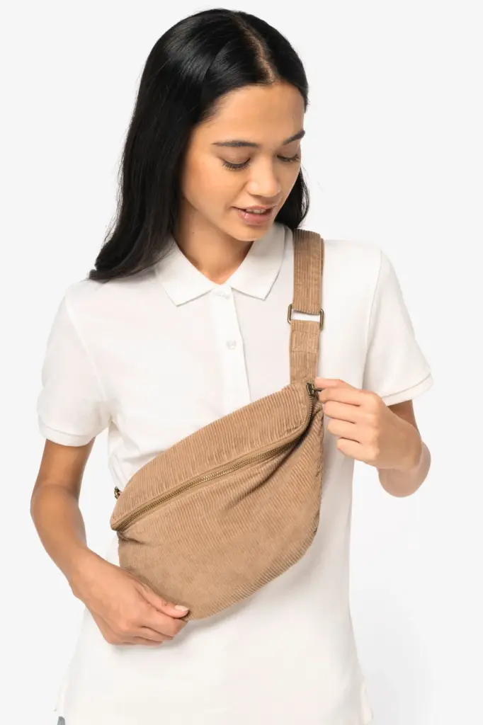 Ecologisch verwassen heuptasje van ribfluweel — productfoto 2
