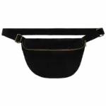 Ecologisch verwassen heuptasje van ribfluweel, washed black — productfoto 4