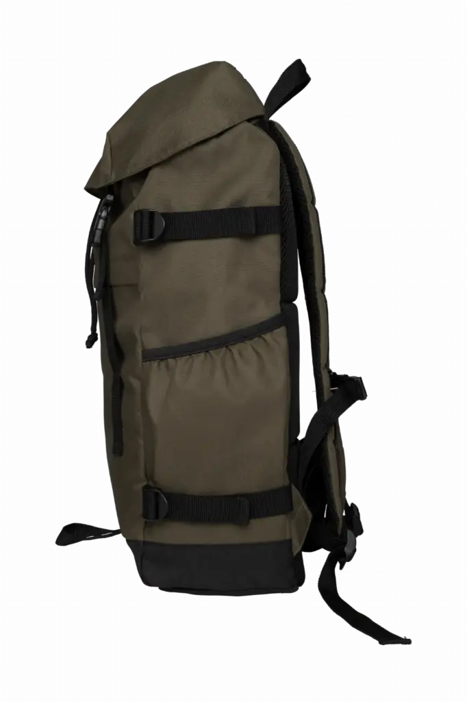 PS_NS109-S_ORGANICKHAKI-BLACK - Hidalgo Ecologische uniseks rugzak, organic khaki / black — productfoto 7