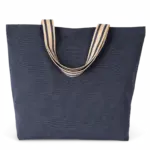 Grote ecologische shopper, horizon blue / desert sand / horizon blue stripes — productfoto 5