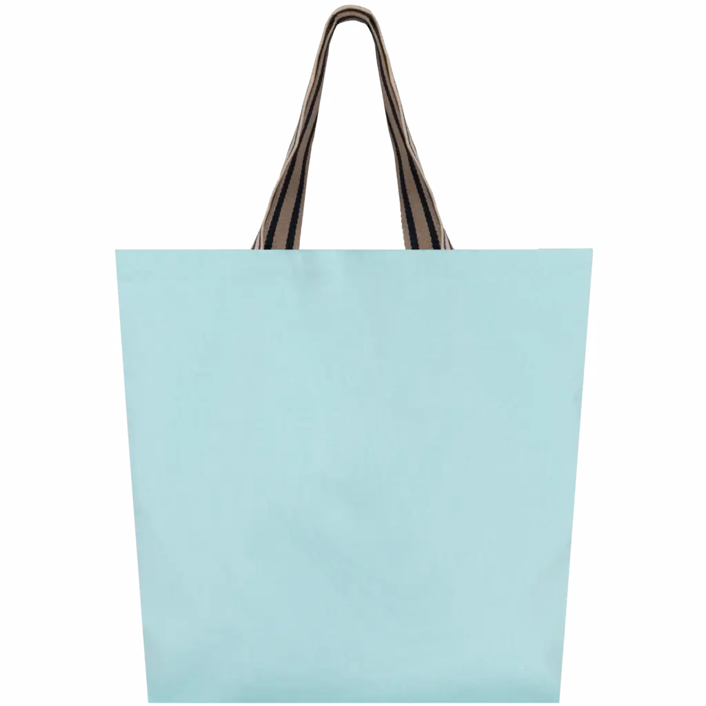 Grote ecologische shopper, topaz blue / desert sand / horizon blue stripes — productfoto 7