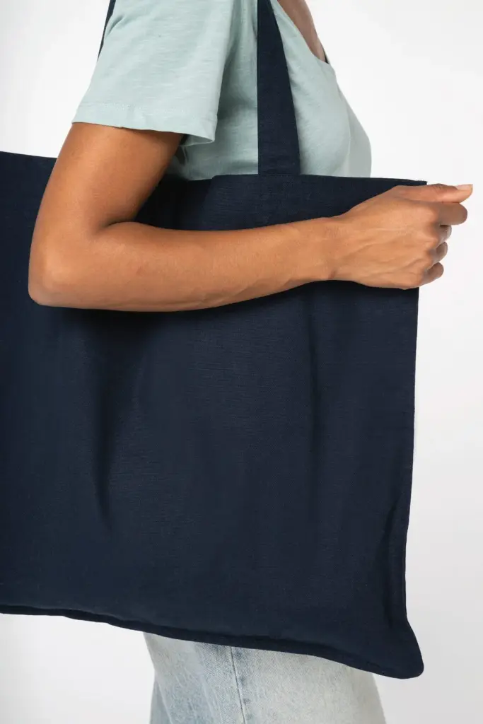 NS121-2_2025 - Katoenendraagtassen Lange ecologische shopper — productfoto 2