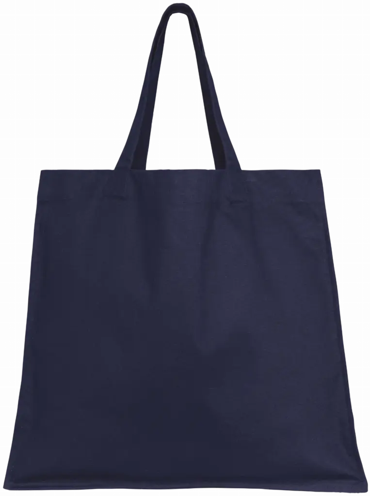 Lange ecologische shopper, navy blue — productfoto 6