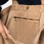 Ecologische verwassen tas van ribfluweel — productfoto 3