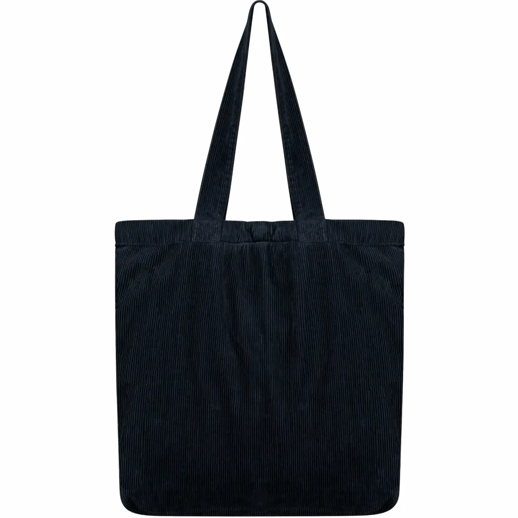 Ecologische verwassen tas van ribfluweel, washed navy blue — productfoto 6