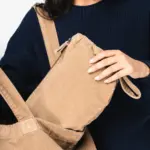 Ecologisch verwassen tasje van ribfluweel — productfoto 2