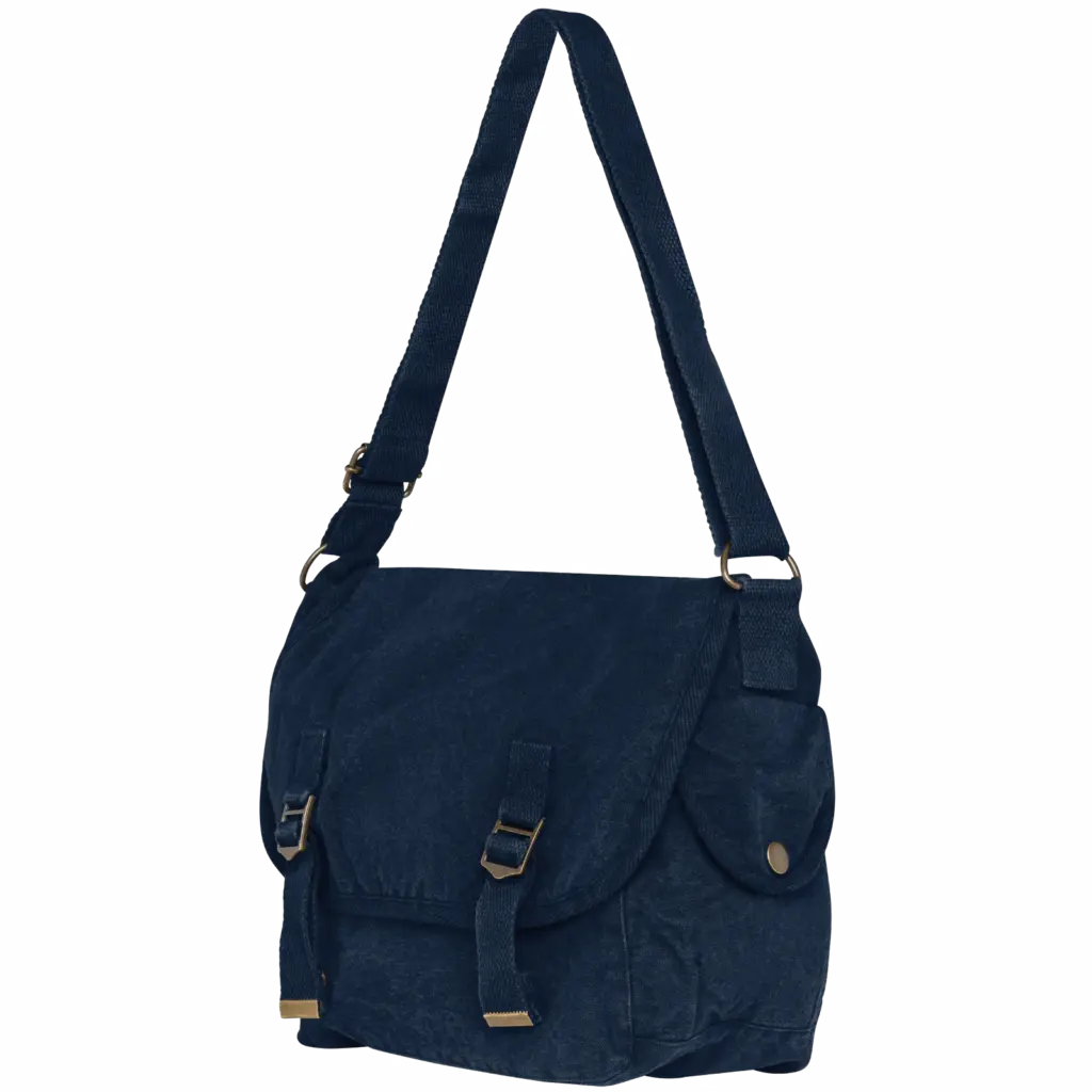 Ecologische verwassen reistas, washed navy blue — productfoto 7