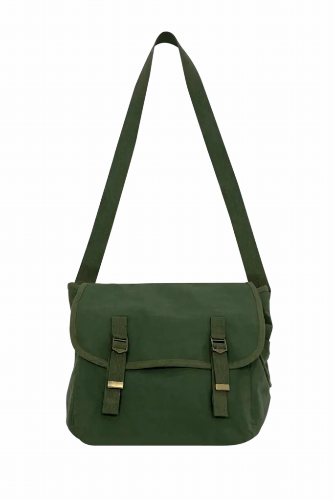 Ecologische verwassen reistas, washed organic khaki — productfoto 8