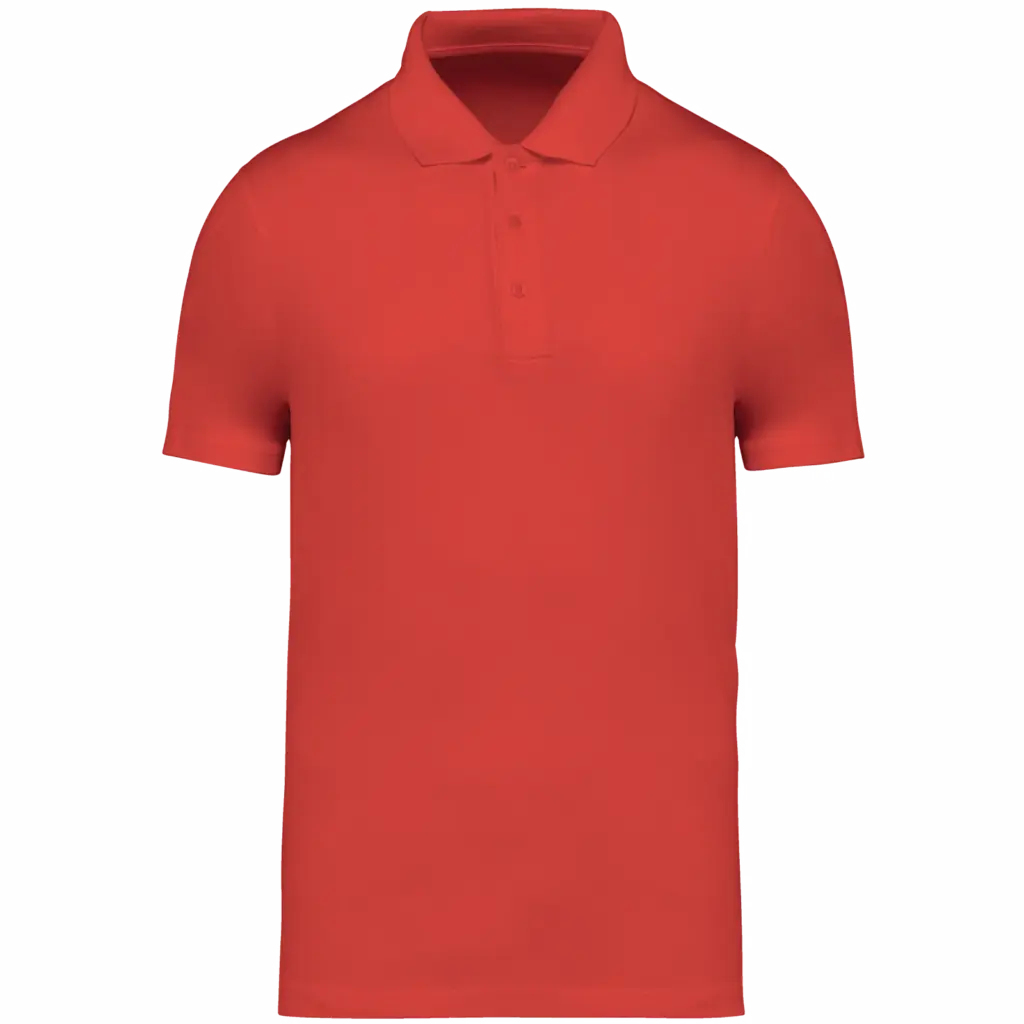 Ecologische herenpolo, paprika — productfoto 11