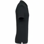 Ecologische verwassen herenpolo van jersey, washed coal grey — productfoto 5